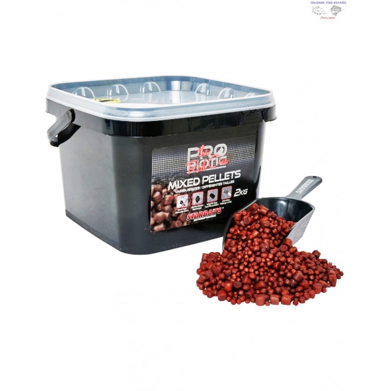 STARBAITS RED ONE  MIXED  PELLETS 2KG + PALA