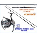 COMBO CARRETE TARZAN+CAÑA VORT.ELEKTRA 12'-3,5LB.