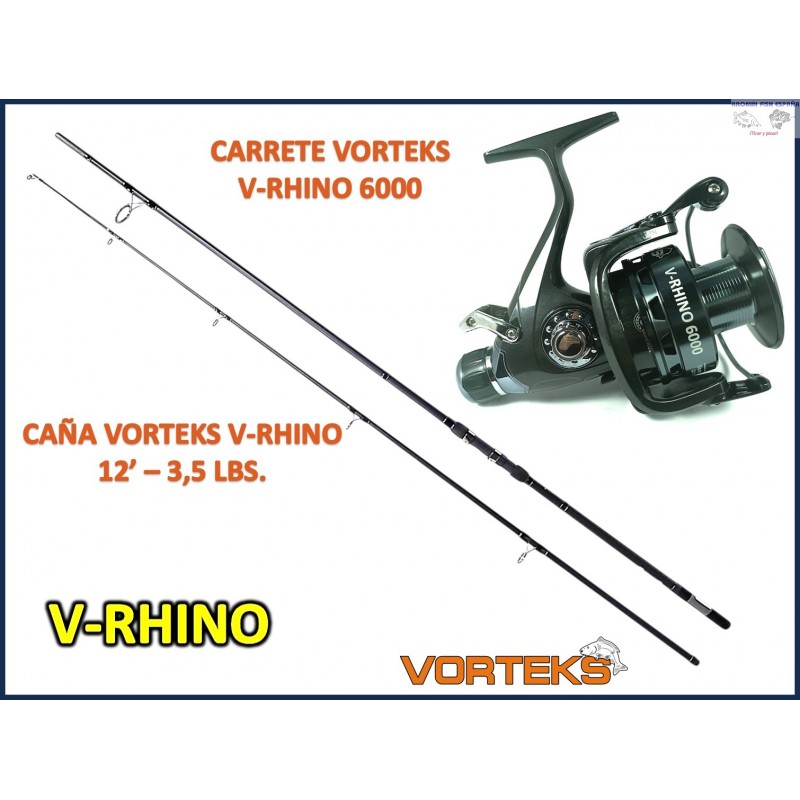 COMBO VORT.V-RHINO CARRETE 6000+CAÑA 12'-3,5LBS.