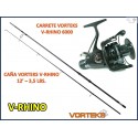 COMBO VORT.V-RHINO CARRETE 6000+CAÑA 12'-3,5LBS.