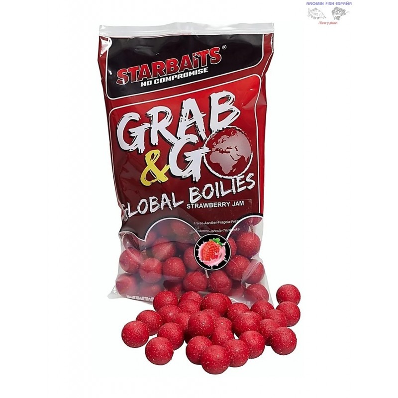 BOILIE GRAB&GO GLOBAL STRAWBERRY JAM 20MM 800G STARBAITS