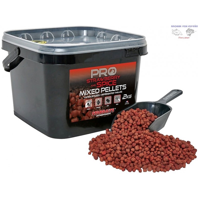 PELLETS MIXED STRABERRY SPICE2KG CUBO+PALA