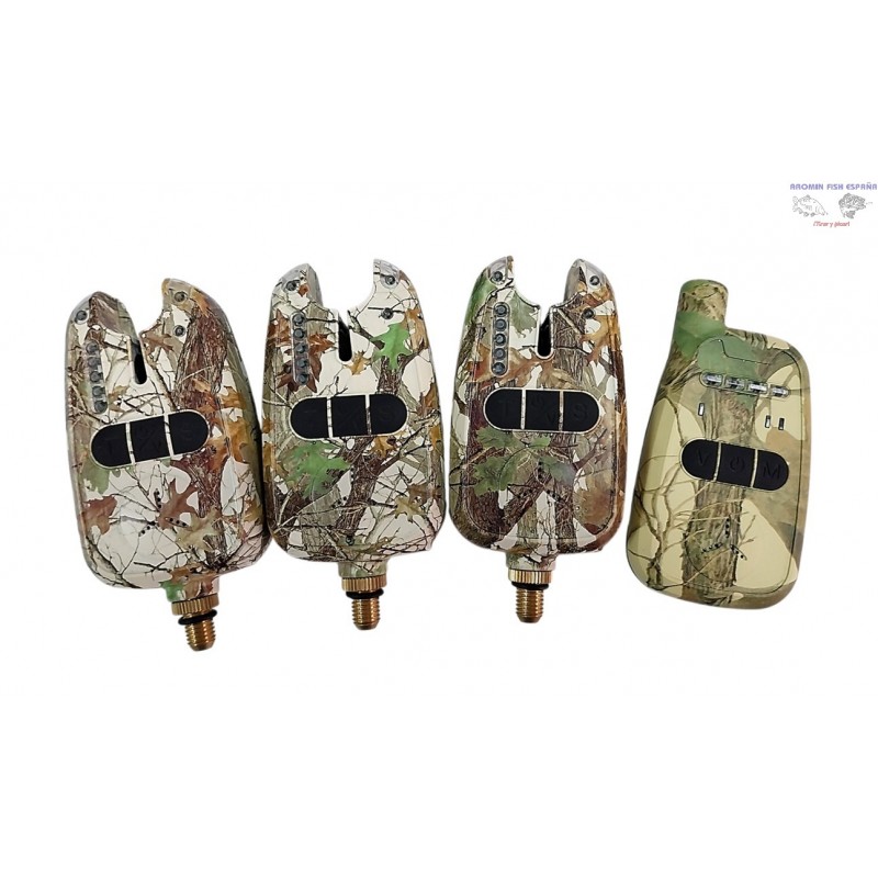 KIT DE ALARMAS DE CARPFISHING F5 CAMU 3+RECEPTOR   