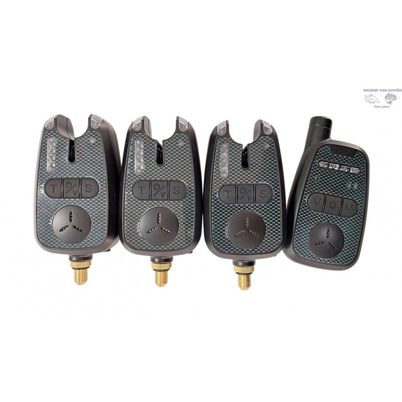 KIT DE ALARMAS DE CARPFISHING F5 3+RECEPTOR