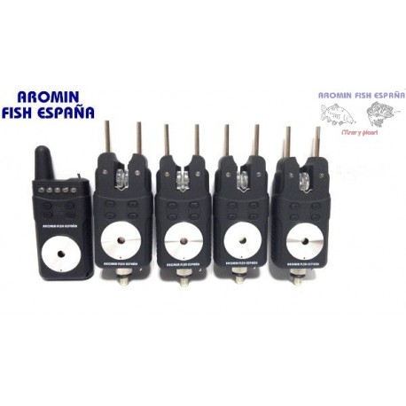 KIT DE ALARMAS DE CARPFISHING AROMIN F50 STORM 4+RECEPTOR  