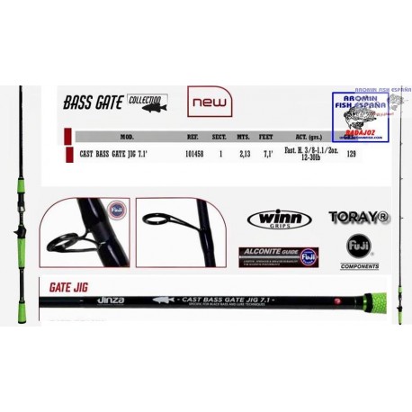 CAÑA JINZA CAST. BASS GATE JIG 7'1"H