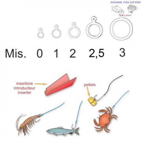 ANELLI ELASTICI PER ESCHE Nº 1