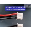 CONECTOR 3P CABLE 15CM puntas estañadas
