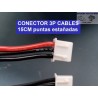 CONECTOR 3P CABLE 15CM puntas estañadas