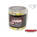 Starbaits Fluoro Pop Ups RED LIVER 14mm White/Yellow