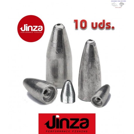 PLOMO BALA JINZA WORM 2 GR. 10 UDS.