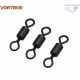 VORTEKS ROLLING SWIVEL NEGRO MATE TEFLON B/10