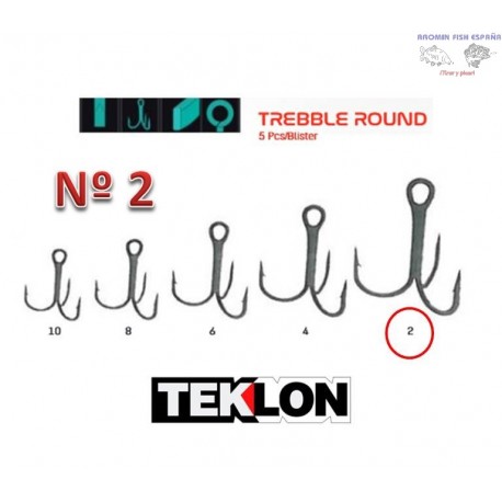 ANZUELO TEKLON TREBLE ROUND 2