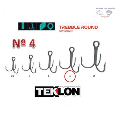 ANZUELO TEKLON TREBLE ROUND 4