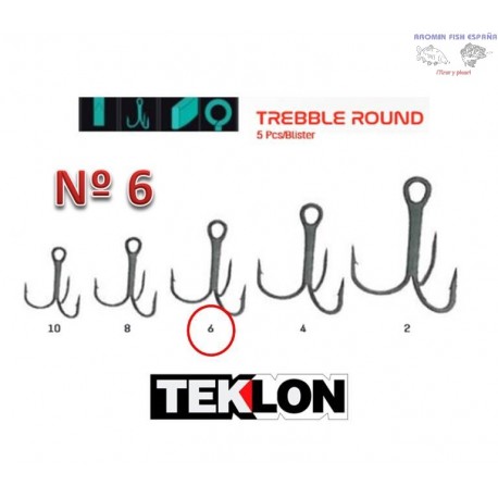 ANZUELO TEKLON TREBLE ROUND 6