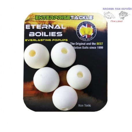 ENTERPRISE TACKLE BOILIES FLUORO WHITE (BLANCO) 15MM  