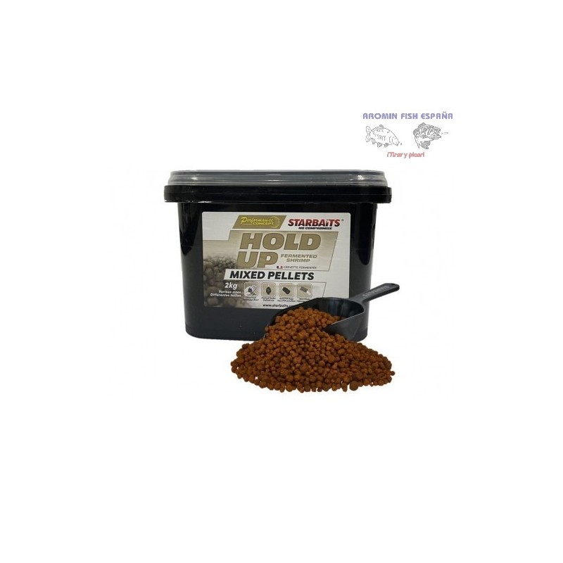 STARBAITS PELLETS MIXED HOLD UP 2KG + PALA