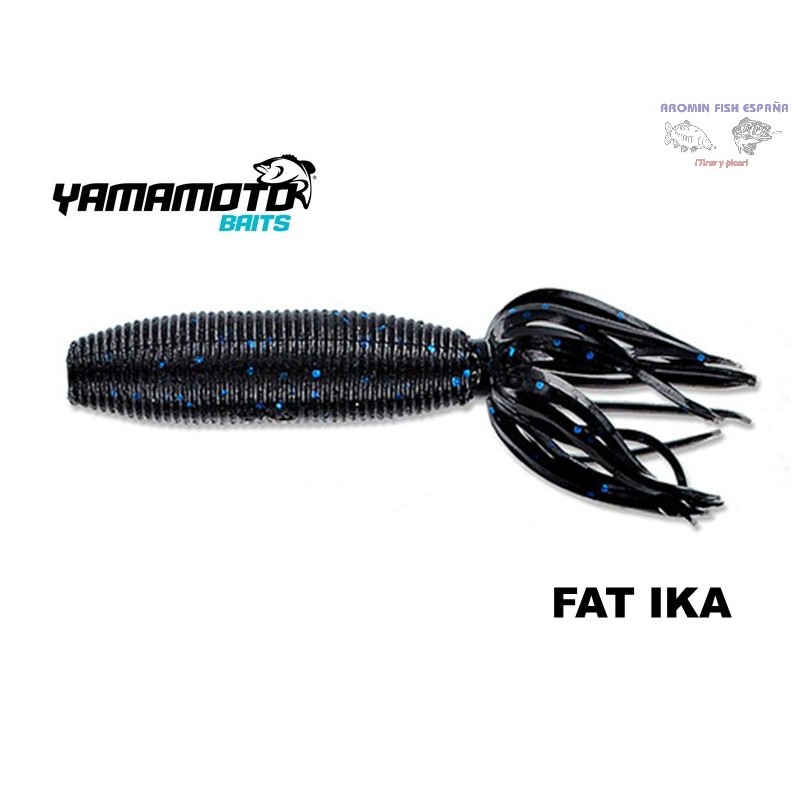 GARY YAMAMOTO FAT IKA 4" 021 BLACK WITH LARGE BLUE