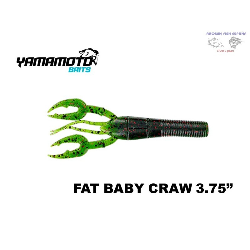 GARY YAMAMOTO FAT BABY CRAW 3,75" 208  WATERMELON WITH LARGE BLACK AND SMALL RED