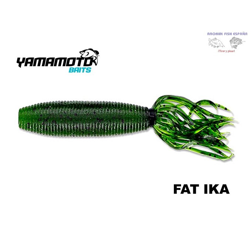 GARY YAMAMOTO FAT IKA 4" 194J FADINGWATERMELON WITH LARGE BLACK