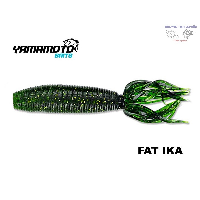 GARY YAMAMOTO FAT IKA 4"  323 WATERMELON (194J) WITH BLACK AND SMALL GOLD