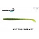 GARY YAMAMOTO KUT TAIL WORM 5" 925 GREEN PUMPKIN WITH SMALL RED/042J LAMINATE