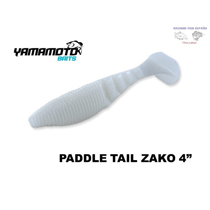 GARY YAMAMOTO PADDLE TAIL ZAKO 4" 036 CREAM WHITE