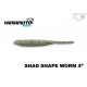 GARY YAMAMOTO SHAD SAPE WORM 4" 9002-187/306 WITH CHARTREUSE