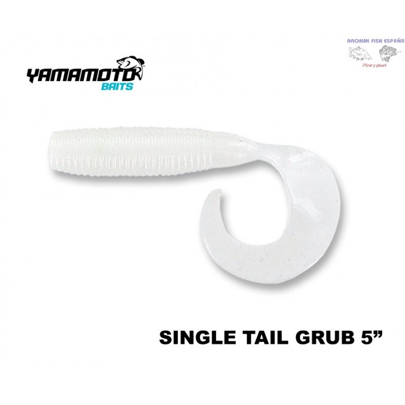 GARY YAMAMOTO SINGLE TAIL GRUB 5" 036 CREAM WHITE