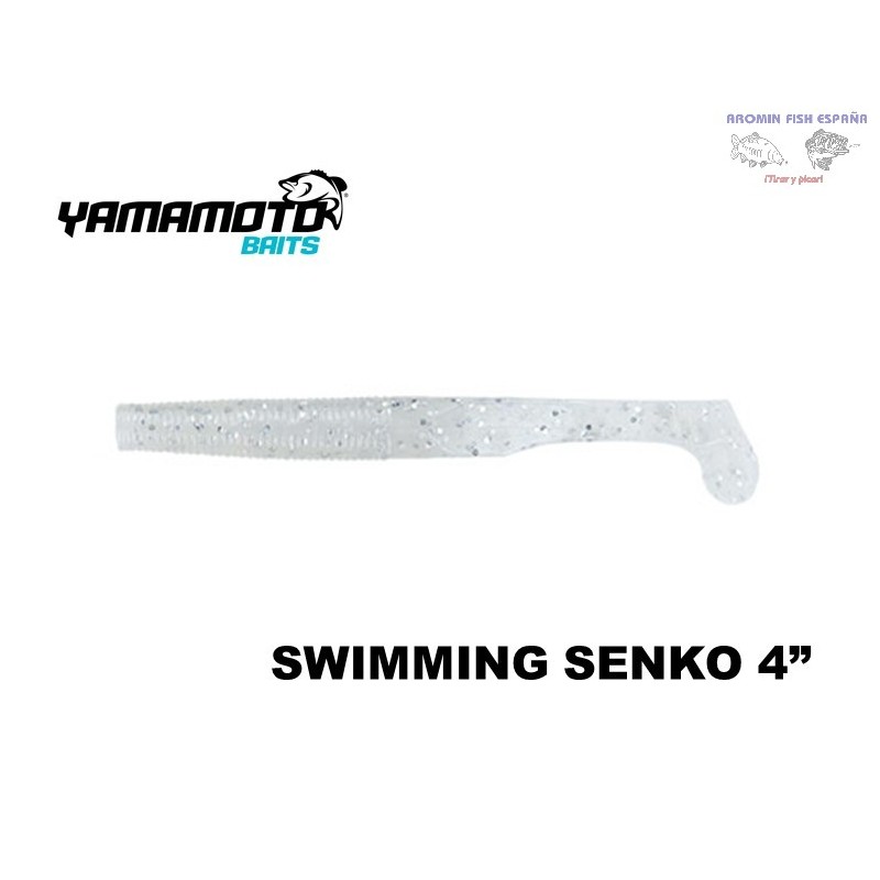 GARY YAMAMOTO SWIMMING SENKO 4" 031 BLUE PEARL WITH LARGE SILVER
