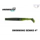 GARY YAMAMOTO SWIMMING SENKO 4" 208 WATERMELON WITH LARGE BLACK AND SMALL RED
