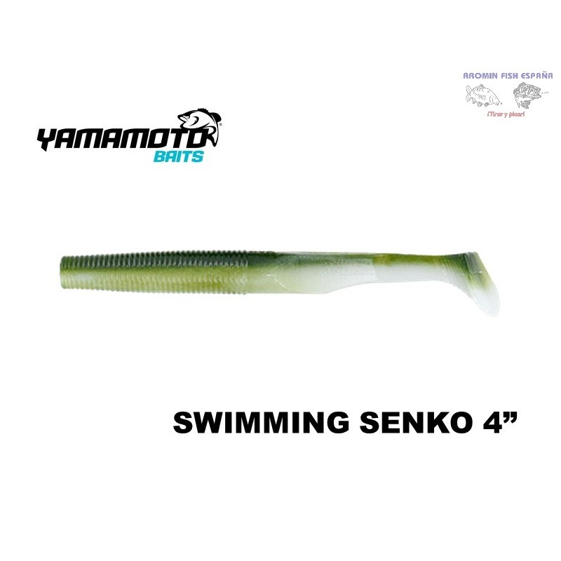 GARY YAMAMOTO SWIMMING SENKO 4" 901 WATERMELON AND WHITE LAMINATE
