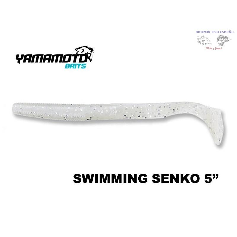 GARY YAMAMOTO SWIMMING SENKO 5" 031 BLUE PEARL WITH LARGE SILVER