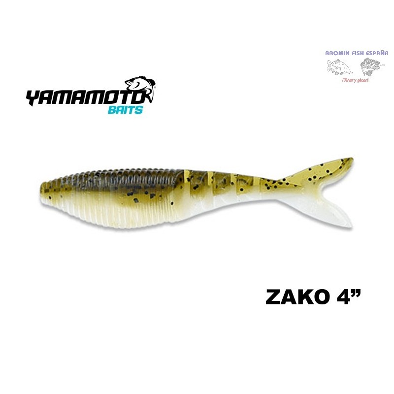 GARY YAMAMOTO ZAKO 4" 981 GREEN PUMPKIN/036 LAMINATE